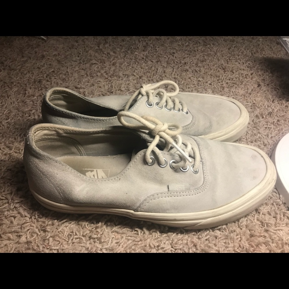 Light Grey Suede Vans - Picture 1 of 3